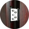 Aranytölgy TerraSec kültéri biztonsági ajtó - Classic Line mintával, Selyemfényű