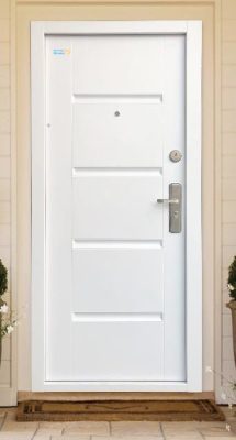   Fehér TerraSec kültéri biztonsági ajtó  - Luxury Line mintával, Selyemfényű