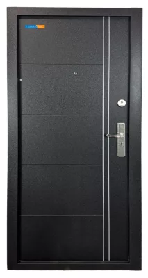   Fekete Terrasec biztonsági ajtó bérházba - Limited Black Edition mintával