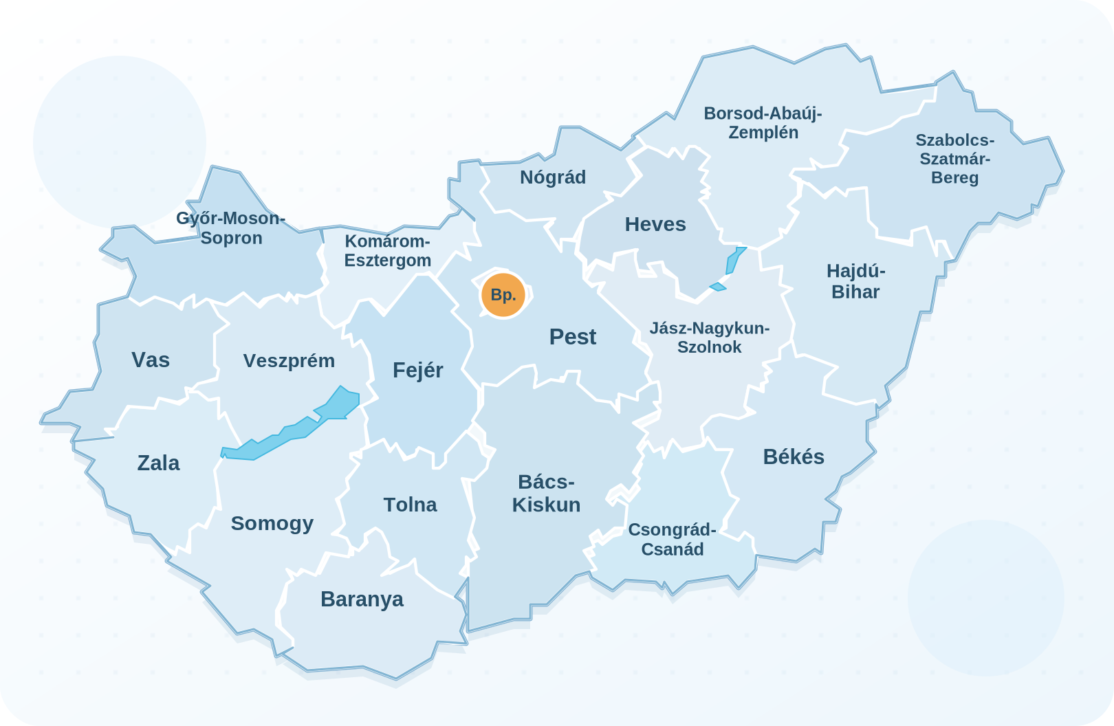 Magyarország megyetérképe – TerraSec megyei ajtóbeépítési információk